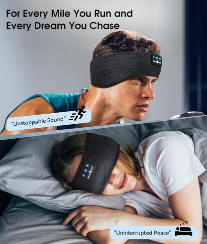 Sleep Headphones Bluetooth 5.4 Headband, Wireless Earphones Music Sleep Earbuds Sleeping Eye Mask with HD Stereo Speakers for Workout Running Travel Yoga, Ideal Gifts for Women Men